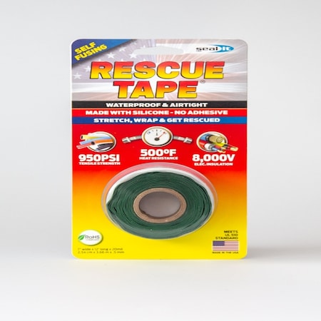 Rescue Tape Rescue Tape Green 1 in. W X 12 ft. L Silicone Tape RT12012BGN
